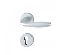 Poignées sur rosaces clé I - aluminium argent - New York HOPPE