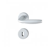 Hoppe Poignées sur rosaces New York – aluminium argent – clé L