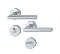 Poignées sur rosaces condamnation à voyant - alu argent - Amsterdam HOPPE