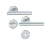 Poignées sur rosaces condamnation - aluminium argent - Amsterdam HOPPE