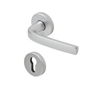 Poignées sur rosaces rondes clé I - aluminium argent - Logio VACHETTE