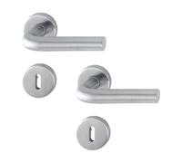 Poignées sur rosaces rondes clé L - inox 304 - Bonn HOPPE