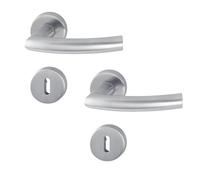 Poignées sur rosaces rondes clé L - inox 304 - Trondheim HOPPE