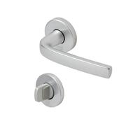 Poignées sur rosaces rondes condamnation - aluminium argent - Logio VACHETTE