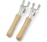 Poignées universelles | Elévateur de grilles de barbecue en acier inoxydable | amovible - robuste pour toutes les grilles de barbecue (barres de gauche à droite)