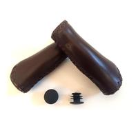 Poignées Vélo Ergo Pu Vintage RK PARTS - Marron Foncé - Mixte - Adulte