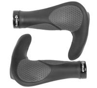 Poignées vélo ergonomiques avec cornes 138 mm ( Noir/Gris )