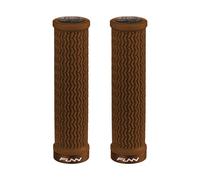 FUNN Holeshot Poignées de Vélo de Montagne Avec Serrage Unique, Diamètre Intérieur de 22 mm, Poignées de Guidon de Vélo Résistantes aux Extrémités Durcies (Brun)