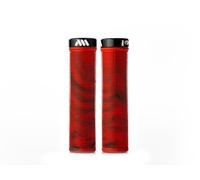 Poignées VTT à Profil Nervuré, AMS Modèle Barcode - Confort Prolongé sans Gants - Idéale Dirt Jump, Freeride & Trail