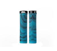 Poignées VTT à Profil Nervuré, AMS Modèle Barcode - Confort Prolongé sans Gants - Idéale Dirt Jump, Freeride & Trail