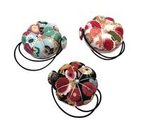 Poignet Coussin à aiguille pour bras - Porte d'aiguille pour aiguilles à double sortie | Coussin à aiguille portable avec une ceinture de poignet élastique | Porte de la broche en forme de fleurs pour