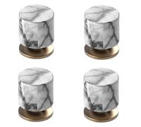 Poignet De Porte Cuisine 4 Pièces Marbre Noir Blanc Cabinet Porte Tiroir Tirer Monotrou Blanc