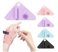 Poignet Mixeur en Silicone pour Maquillage - Nettoyeur de Pinceaux Réutilisable, Palette de Mélange Portable et Support Intégré, Outil Mains Libres pour Artistes