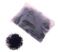 Poignet Ressort Filles 100 pièces d'élastiques enfants cravate cheveux accessoires de cheveux colorés Écharpe Toulon (Navy, One Size)