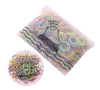 Poignet Ressort Filles 100 pièces d'élastiques enfants cravate cheveux accessoires de cheveux colorés Écharpe Toulon (A, One Size)