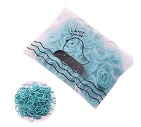 Poignet Ressort Filles 100 pièces d'élastiques enfants cravate cheveux accessoires de cheveux colorés Écharpe Toulon (Blue, One Size)