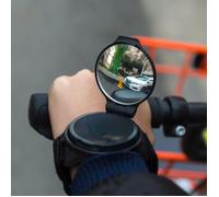 Poignet Velo Miroir, HD Convex Rétroviseur Sécurisé, Noir Miroir Poignet Garde Bracelets Retour Universel, Rétroviseur Poignet