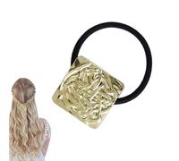 Poignets à cheveux pour queues de cheval, attache à cheveux en métal - Porte-queues de cheval Manchette géométrique pour queue de cheval - Supports de queue de cheval, attaches de cheveux en métal, ma