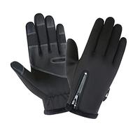 Poignets arrière à fermeture éclair - Paume antidérapante en polyuréthane confortable - Meilleure prise en main - Pour les smartphones sans enlever les gants - Convient pour la marche de rue, le vélo