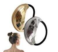 Poignets De Cheveux En Or | Bandes De Manchette En Queue De Cheval En Métal | Élastiques À Cheveux Dorés Portables Pour Femmes | Titulaire De Queue De Cheval De Mode Aucun Dommage Pour Les Accessoire