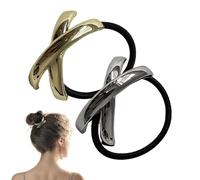 Poignets De Cheveux En Or | Bandes De Manchette En Queue De Cheval En Métal | Élastiques À Cheveux Dorés Portables Pour Femmes | Titulaire De Queue De Cheval De Mode Aucun Dommage Pour Les Accessoire