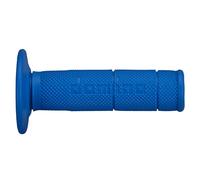 Domino Poignées Cross/Enduro demi-gaufrées Bleu fermées D.22-24 mm L118 mm – Paire