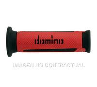 Coppia De Poignées Domino Universelles Moto Tourisme Rouge-Noir 120MM