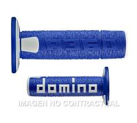 Domino Paire de poignées A360 Off-road Comfort ergonomique Bleu/Blanc – Hors route