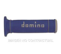Domino Revêtements de guidon Trial full grip Bicolore Bleu/Blanc 125 mm