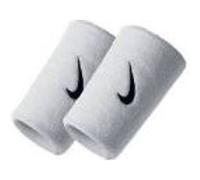 Nike Bandeaux poignet éponge Swoosh Doublewide Blanc - paire