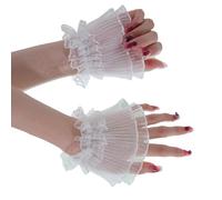 Poignets Plissés pour Les Ongles Photographie en Tissu Transparent Respirant Cuffs Élastiques Accessoires De Mode Bridal en Dentelle Manches