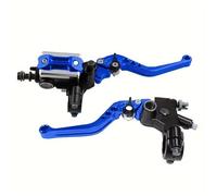 Poigrés Frein ajustés Leviers De Maître-Cylindre De Guidon De Moto 22 Mm 7/8 Po Poignée Pompe Frein Hydraulique Levier d'embrayage Réglable(Blue)