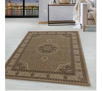 Poil ras Tapis oriental salon de frontière classique Design Moquette Beige 200 x 290 cm