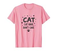 Poils de Chat, ne Vous souciez Pas - Devise de l'amant des félins à Fourrure T-Shirt, Homme, Rose, 3XL