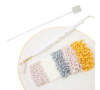 Poinçon À Larder Aiguille,Outil à Poinçon Réglable pour Broderie - Fournitures Art Créatif Adultes Débutants,Chaussettes Vêtements Oreillers Tapis