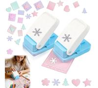 Poinçon à Motif Flocon de Neige, Poinçon Papier Forme Timbre Poste, Poinçon Artisanal Rectangle Lame Acier Inoxydable pour Cartes, Scrapbooking et Loisirs Créatifs Hivernaux(2Snow)