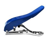 Poinçon à trou unique - Poinçonneur manuel, machine de poinçonnage robuste pour cartes en plastique et carton, outil DIY, trous de 8 mm (Bleu)