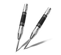 Poinçon Automatique, Lot de 2 Pièces - Poincon Metal Durable - Outil de Guidage pour Perçage de Précision Dans le Bois, le Métal et le Bricolage (Poinçon Central)