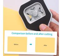 PoinçOn D'angle 3 En 1 R4/R7/R10mm, Coupe-Coin Rond Pour Pochettes De Plastification De Papier Photo Et Carte