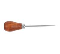 Poinçon de Reliure en Cuir pour Bricolage, Poignée Bois Métal Marron | Pointe Métallique, Perçage Précis, Usage Atelier ou Déplacement, Outil Simple pour Fils et Tissu