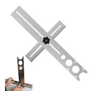 Poinçon en marbre en acier inoxydable - Instrument de mesure portable, gabarits de guidage Protection sûre robuste et avancée | Robinet d'échappement mural Chauffe-eau Tuyaux Salle de bains