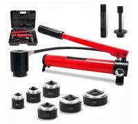 Poinçon Hydraulique 10 T, Coupe-Trou à 6 Matrices avec Pompe Manuelle
