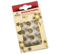 Poinçon Pour Pyrograveur, Assort. Fleur/Lune/Coeur. . Boite 12pces