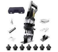 Poinçonneuse à Métaux Portative Hydraulique Ddasam 2200W, avec 7 Matrices - Poinçonnage Rapide 1 Seconde pour Tôles d'Acier, Fer, Aluminium et Cuivre