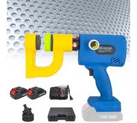 Poinçonneuse hydraulique électrique, outil automatique portable sait 50 kn, xon retour manuel d'huile, pour plaques en acier inoxydable, comprend deux batteries et étui de transport, Φ20 mm