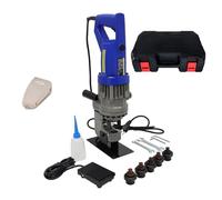 Poinçonneuse Hydraulique Métal 1400W pour Poinçonnage Propre sans Bavure, Machine Électrique de Frappe à Froid pour Fer et Cuivre de Barre