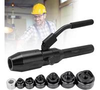 Poinçonneuse Hydraulique, Perforateur de tôle hydraulique de 22,5 à 61,5 mm, outils de perçage de tôle avec 6 matrices, for aluminium