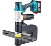 Poinçonneuse Hydraulique Sans Fil, Poinçonneuse Métal Électrique À Col De 150 mm Avec 2 Batteries, Machine De Perçage Industrielle 3-5 s Pour Acier Et Aluminium 6-molds