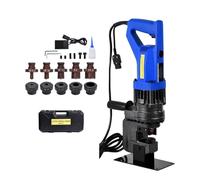 Poinçonneuse Métal Hydraulique 10T,2200W,Perçage Rapide 2-3s,5 Matrices