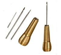 Poinçons Accessoires De Couture Ensemble D'outils Pour Cuir Poinçon D'outils À Main Aiguilles Poignée En Cuivre Point De Suture Ligne De Crochet Pour L'artisanat Du Cuir